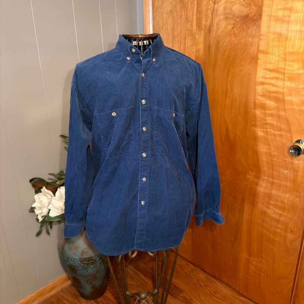 Men's Blue and Navy Shirt